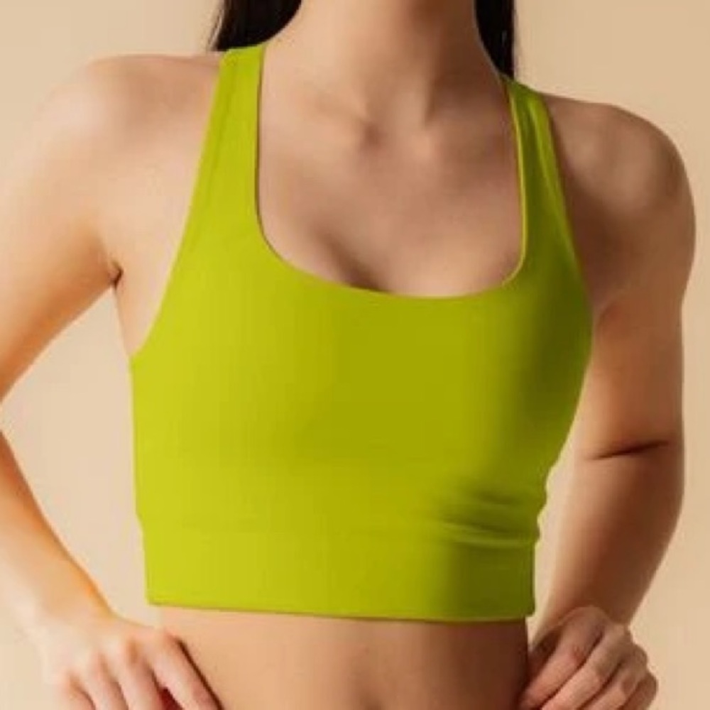 Girlfriend Collective Chartreuse Paloma Sports Bra